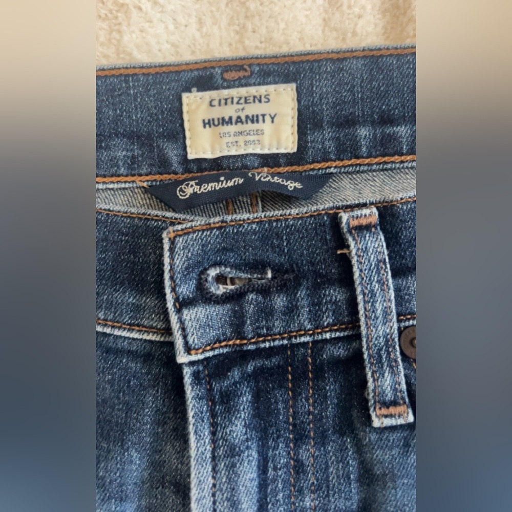 Citizens Of Humanity Dark Blue Agnes mid rise slim straight Jeans 👖 - Picture 5 of 12
